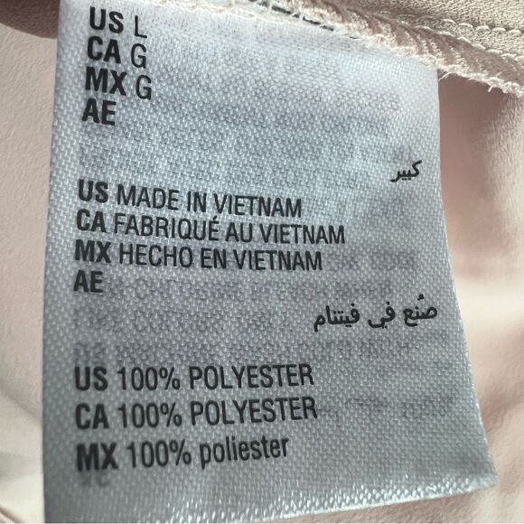 Alfani Pale Pink Long Sleeve Mock Neck Blouse Size L  NWT! - Picture 8 of 11